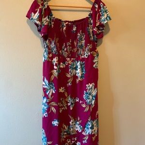 Pink Blush Hi Low maternity dress